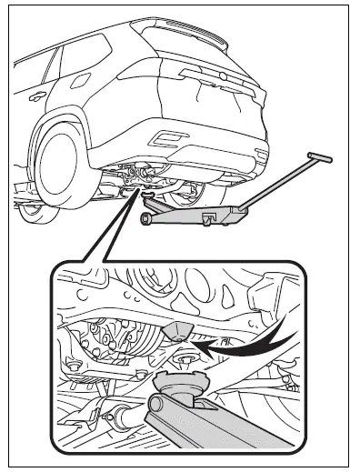 Positioning a floor jack