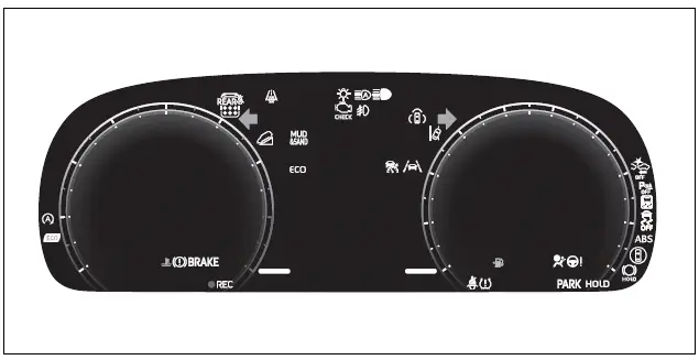 Warning lights and indicators